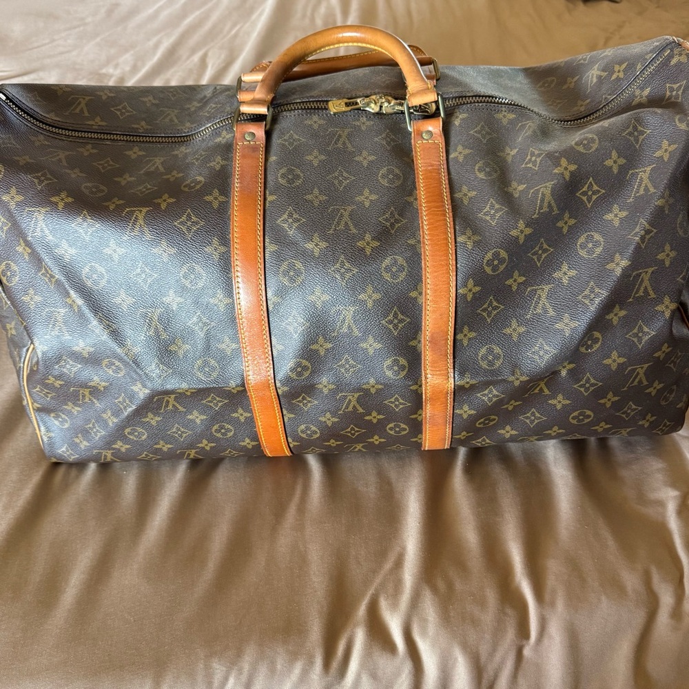 Louis Vuitton 60 Monogram Brown and Gold Duffel Bag